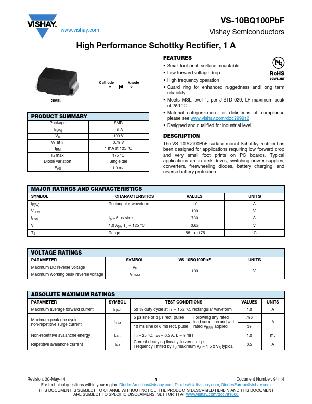 VS-10BQ100PbF