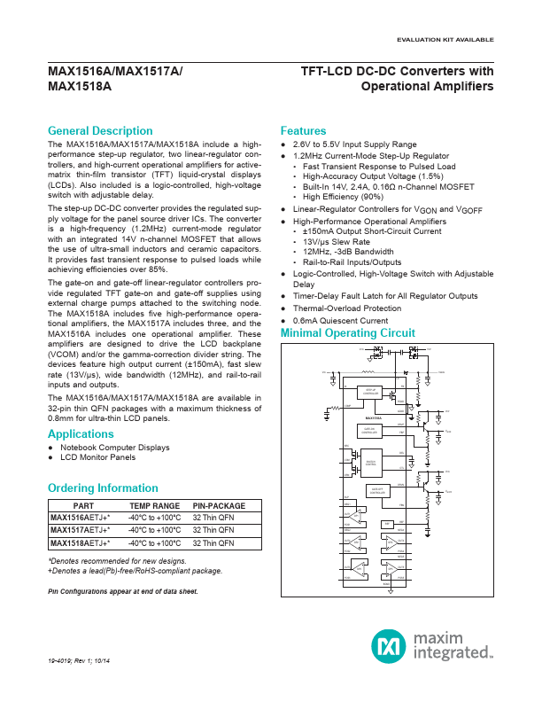 MAX1518A Maxim Integrated