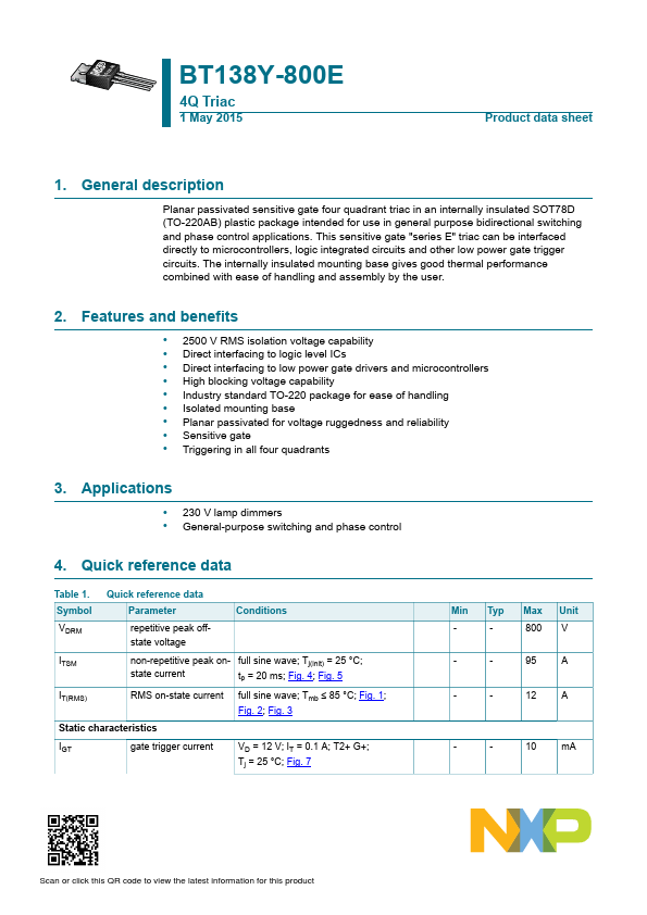 <?=BT138Y-800E?> डेटा पत्रक पीडीएफ