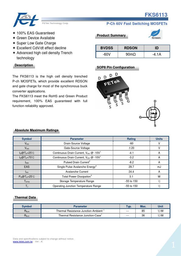 FKS6113 FETek