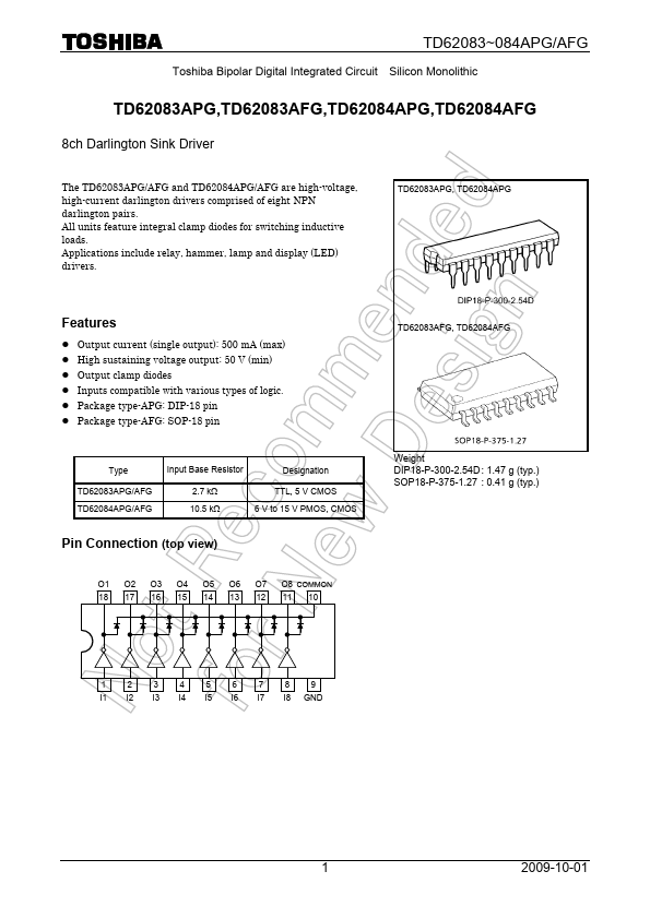 TD62083APG Toshiba