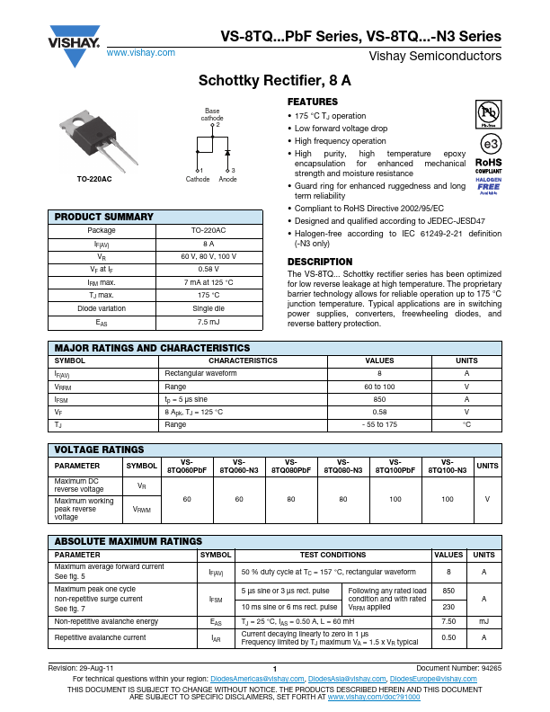 <?=VS-8TQ080-N3?> डेटा पत्रक पीडीएफ