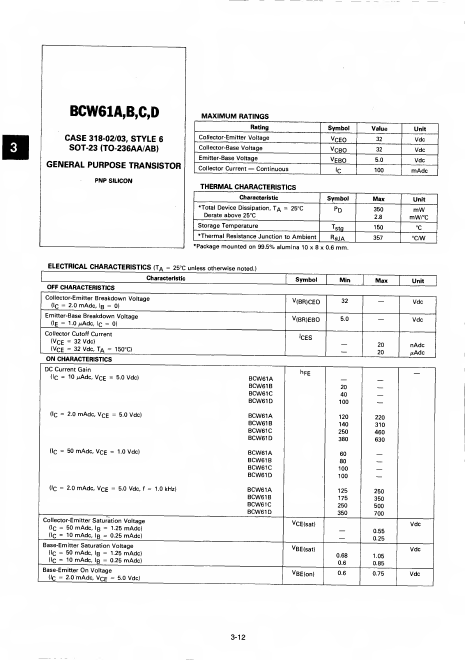 <?=BCW61D?> डेटा पत्रक पीडीएफ