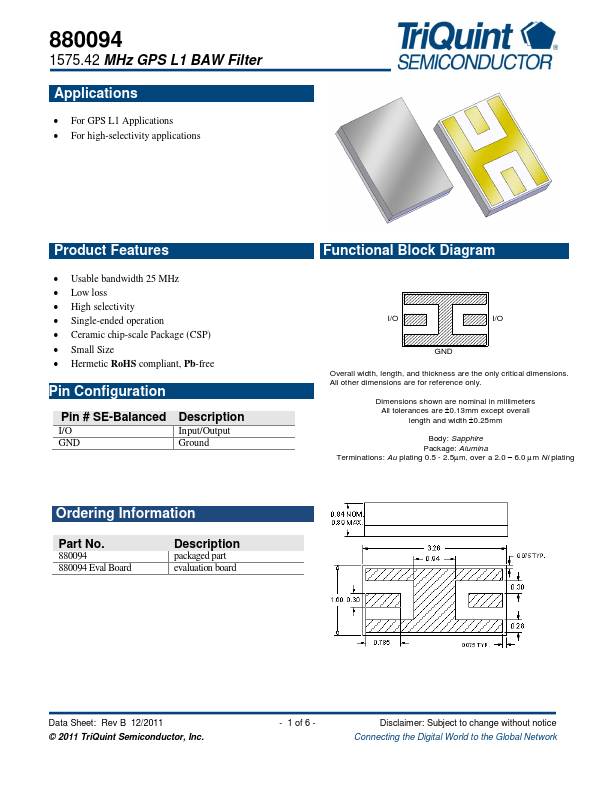 880094 TriQuint Semiconductor