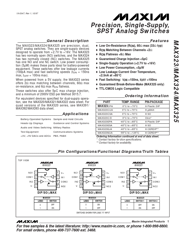 <?=MAX323?> डेटा पत्रक पीडीएफ