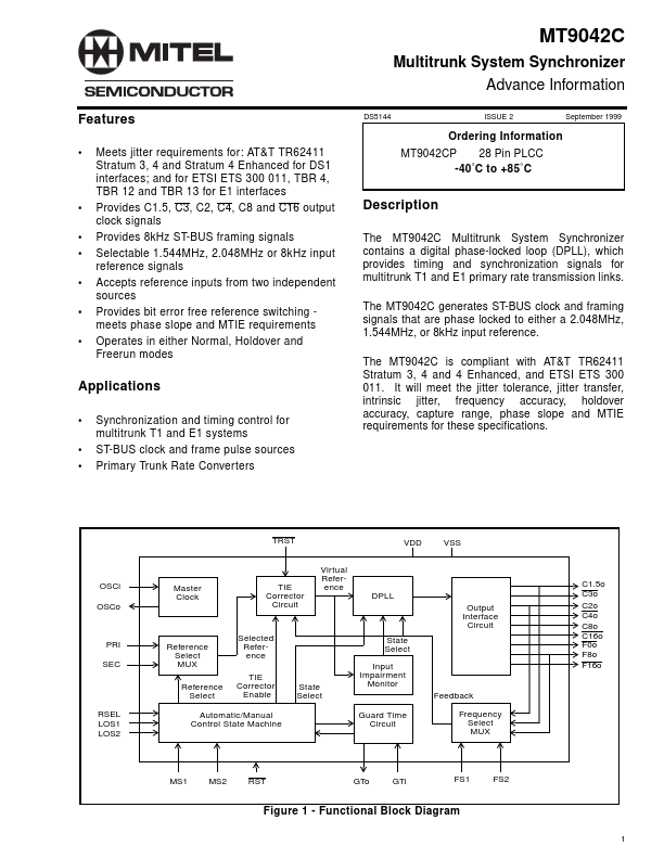 MT9042C Mitel Networks Corporation