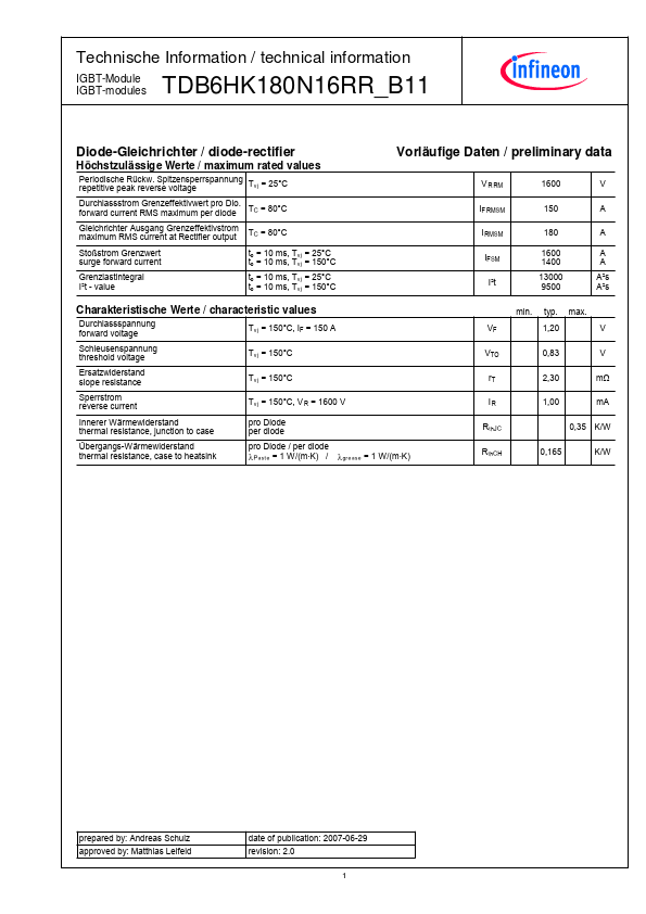 <?=TDB6HK180N16RR_B11?> डेटा पत्रक पीडीएफ