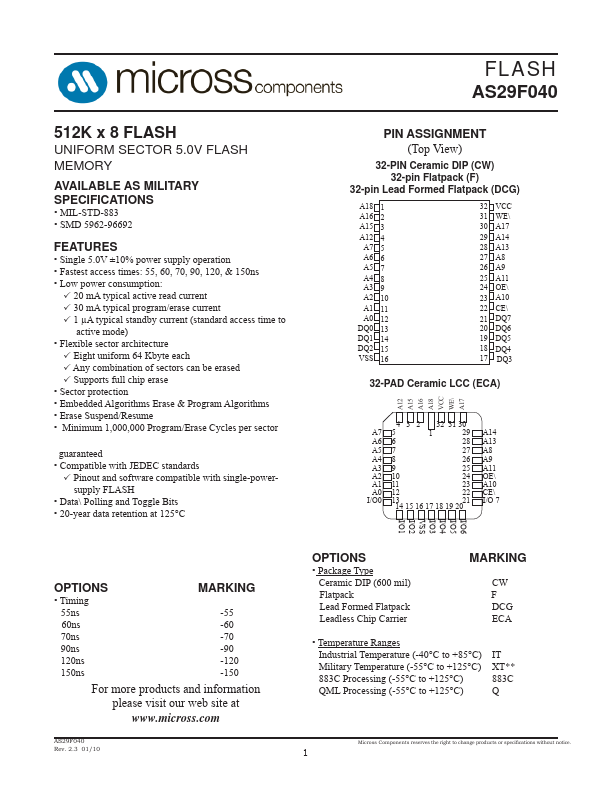 AS29F040 Micross