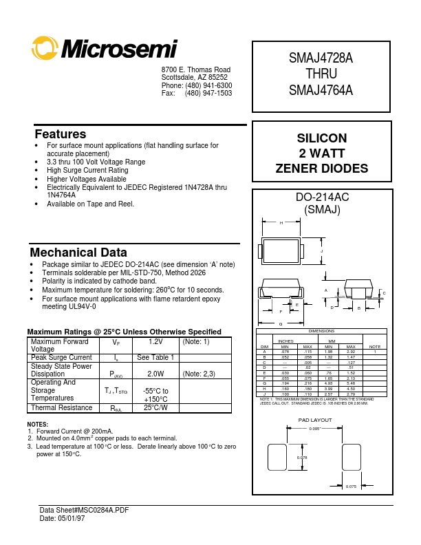 SMAJ4729A