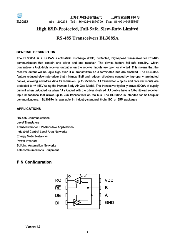 BL3085A BELLING