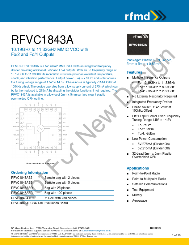 RFVC1843A RF Micro Devices