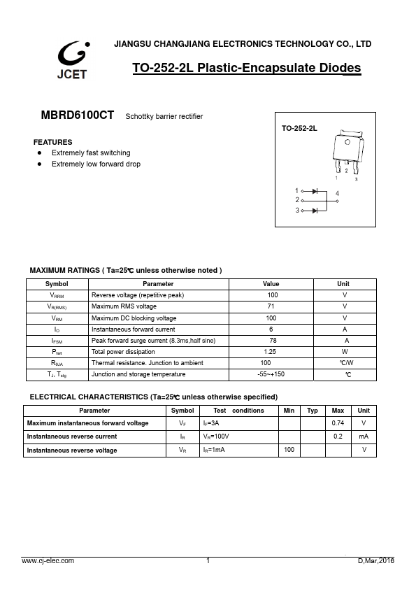 MBRD6100CT JCET