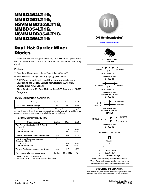 MMBD355LT1G ON Semiconductor