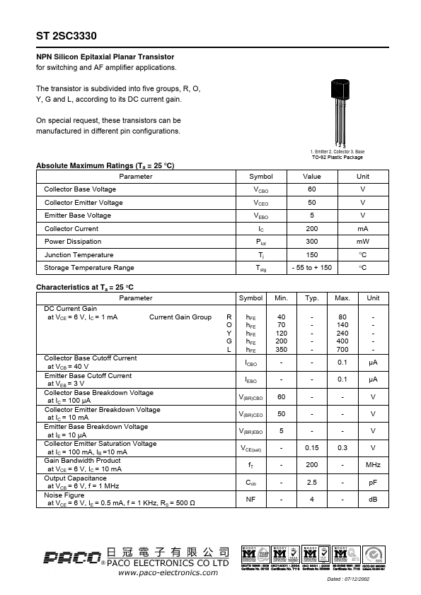 2SC3330 PACO