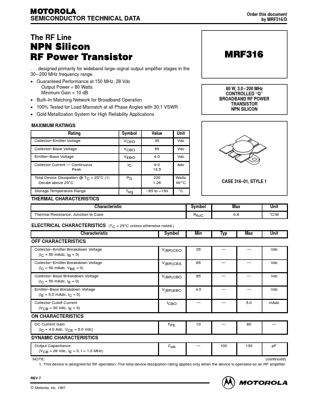 <?=MRF316?> डेटा पत्रक पीडीएफ