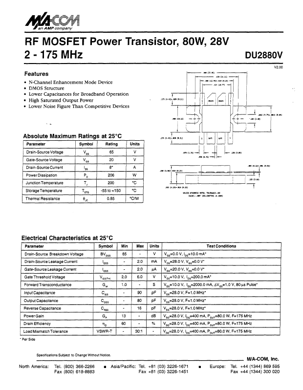 DU2880V Tyco Electronics