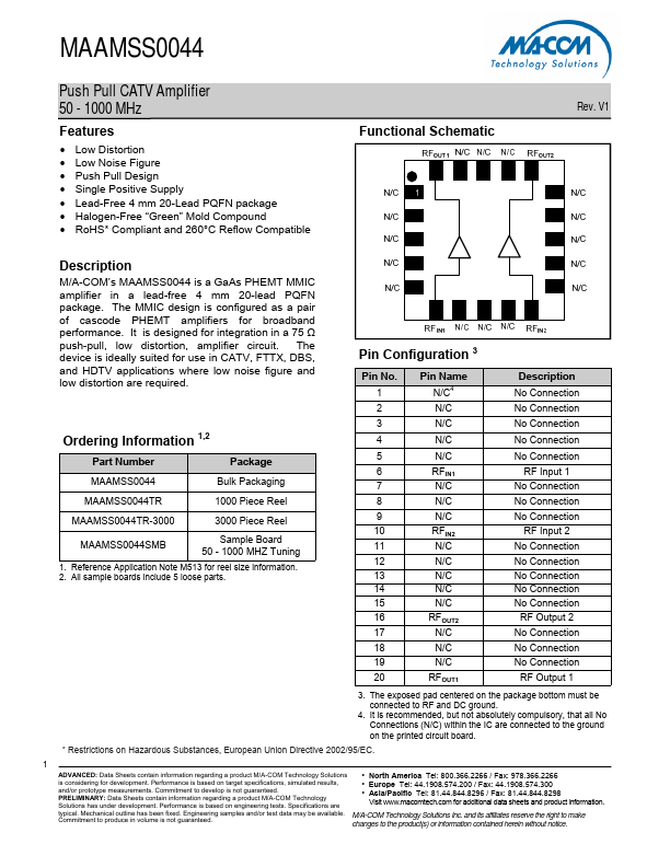 MAAMSS0044 MA-COM