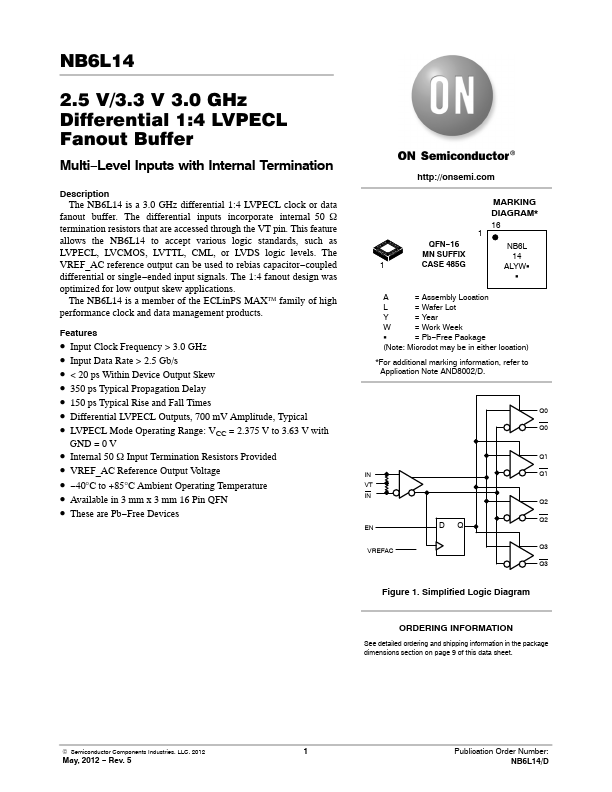 NB6L14 ON Semiconductor