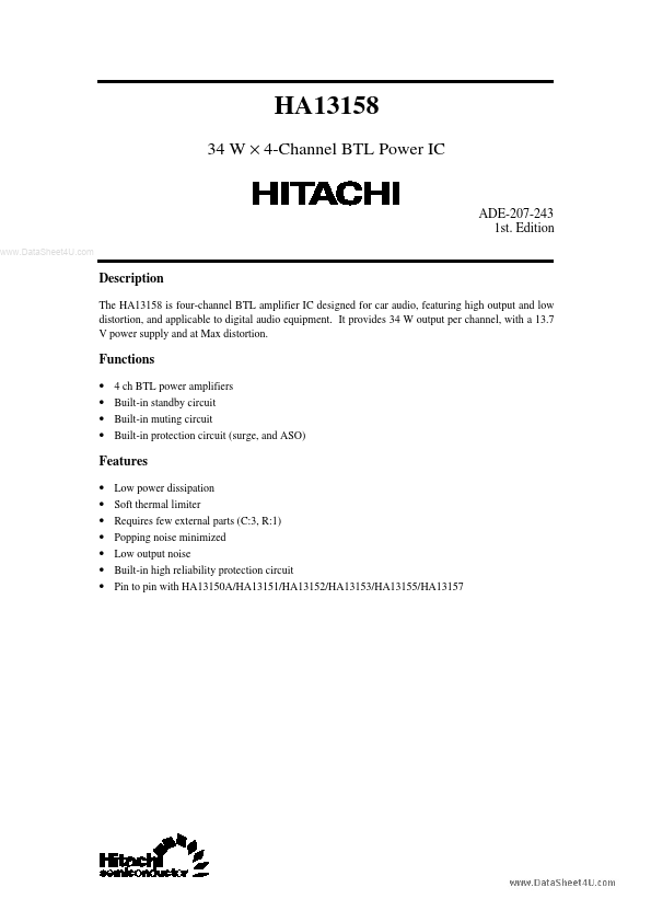 HA13158 Hitachi Semiconductor