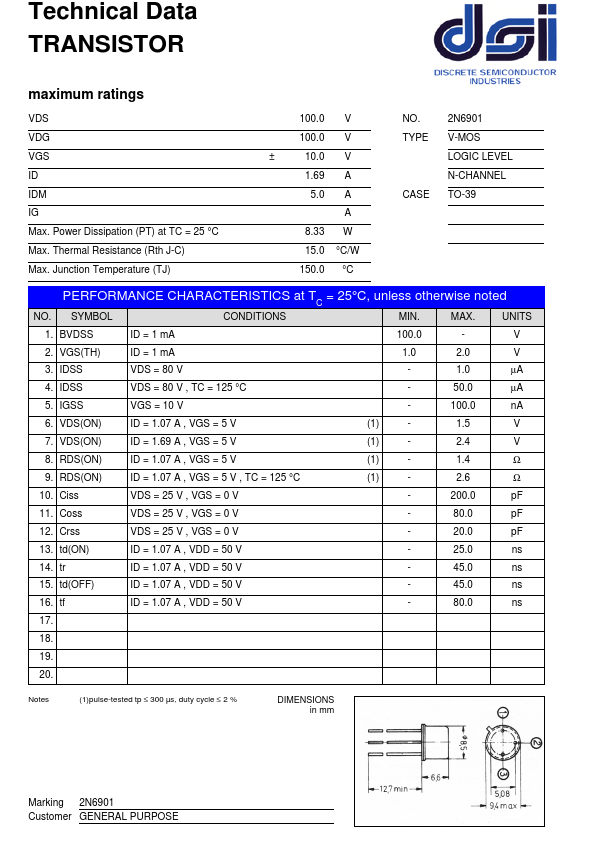 2N6901 DSI