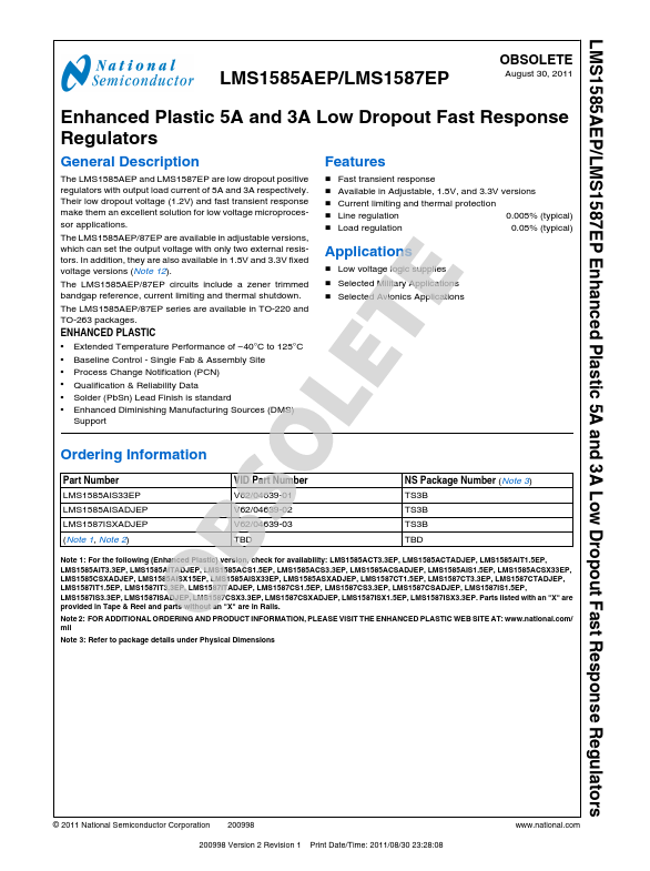 <?=LMS1585AEP?> डेटा पत्रक पीडीएफ