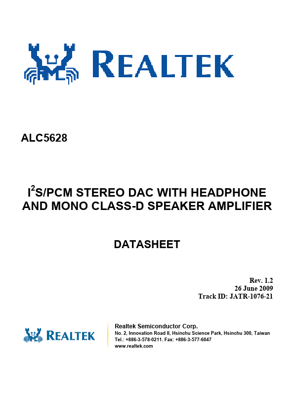 ALC5628 Realtek Microelectronics