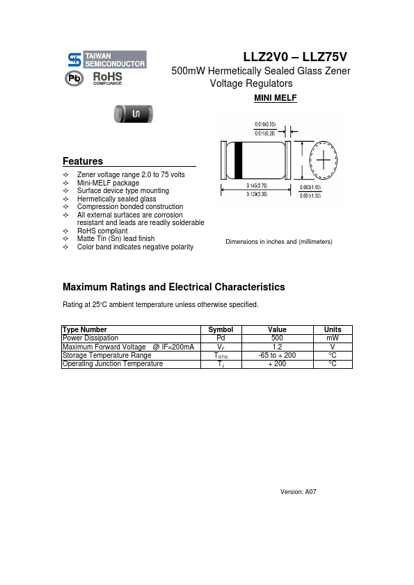 LLZ10 Taiwan Semiconductor