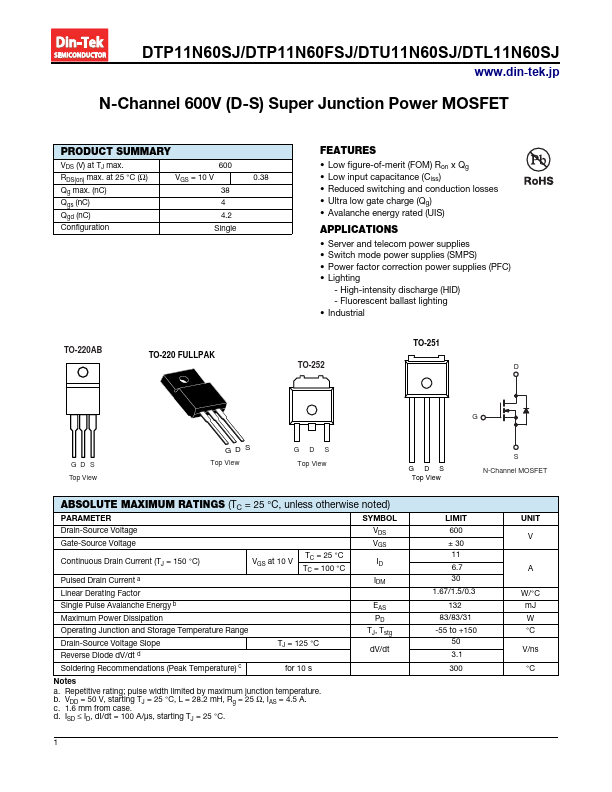 DTP11N60SJ