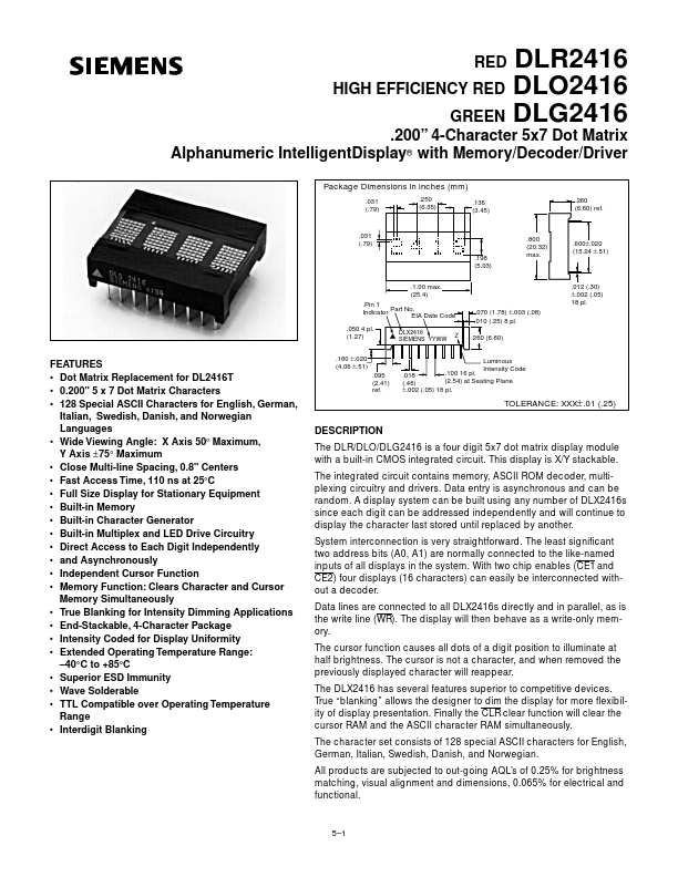 <?=DLG2416?> डेटा पत्रक पीडीएफ