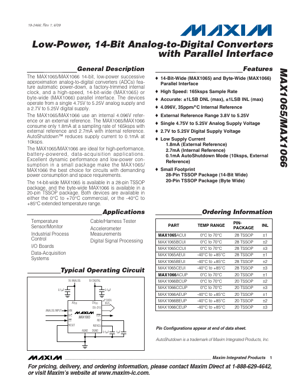 MAX1066 Maxim Integrated Products