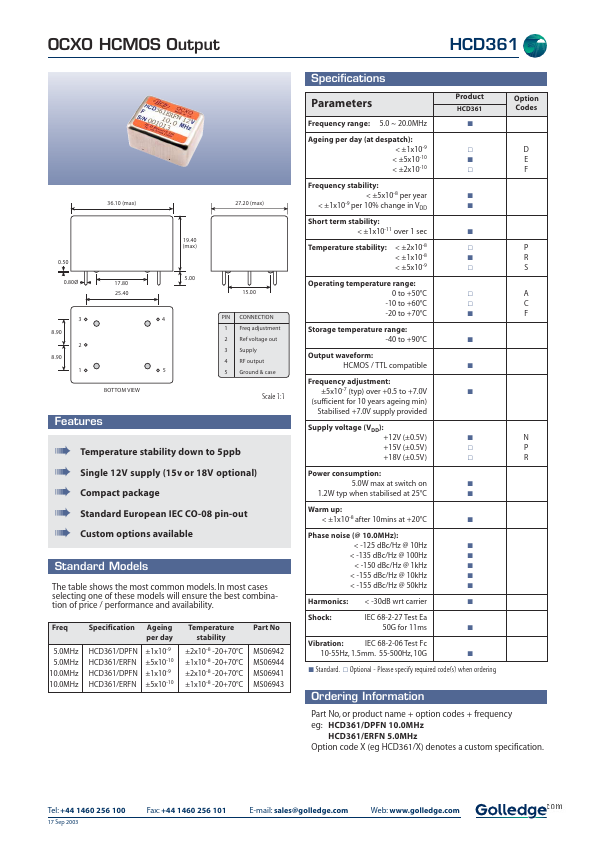 HCD361 Golledge Electronics