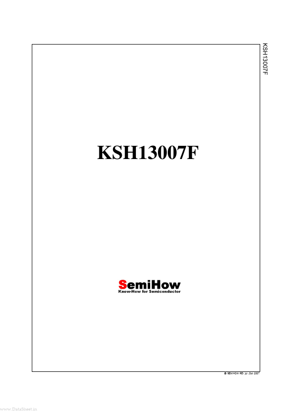 KSH13007F SemiHow
