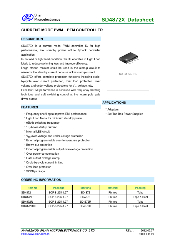 SD4872TR Silan Microelectronics