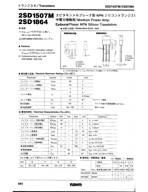 2SD1507M Rohm