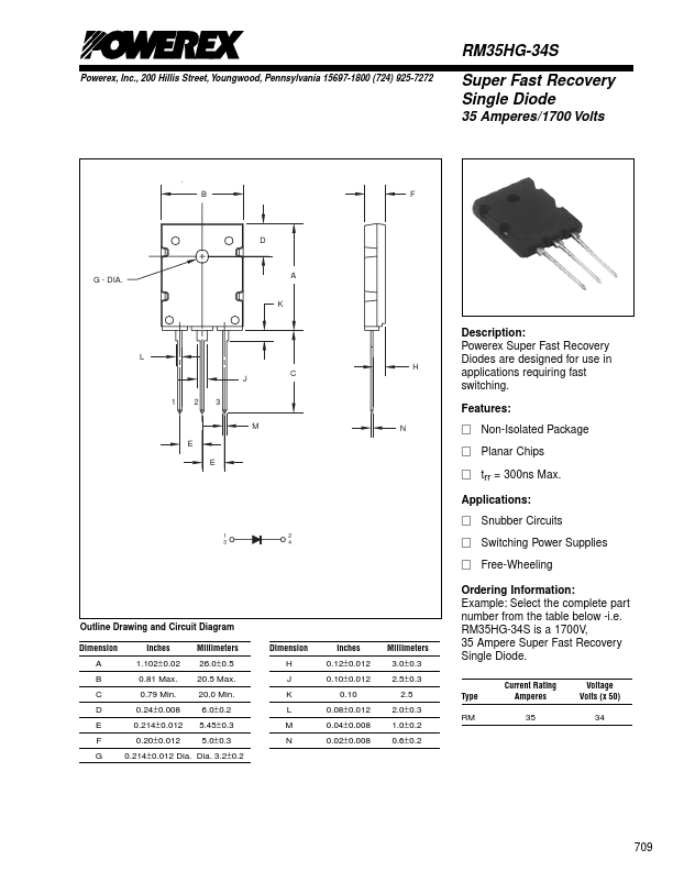 RM35HG-34S Powerex Power Semiconductors