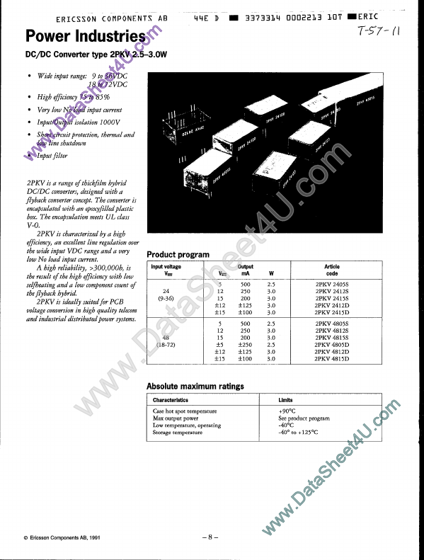 2PKV2405D Ericsson Components