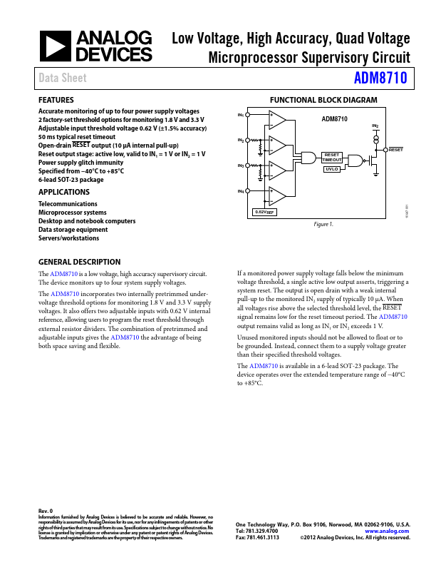 <?=ADM8710?> डेटा पत्रक पीडीएफ