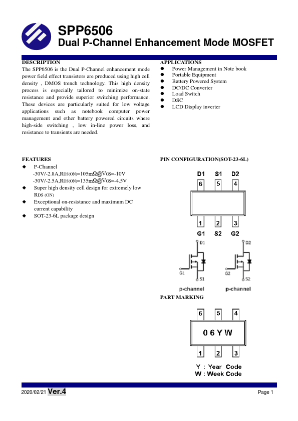 <?=SPP6506?> डेटा पत्रक पीडीएफ