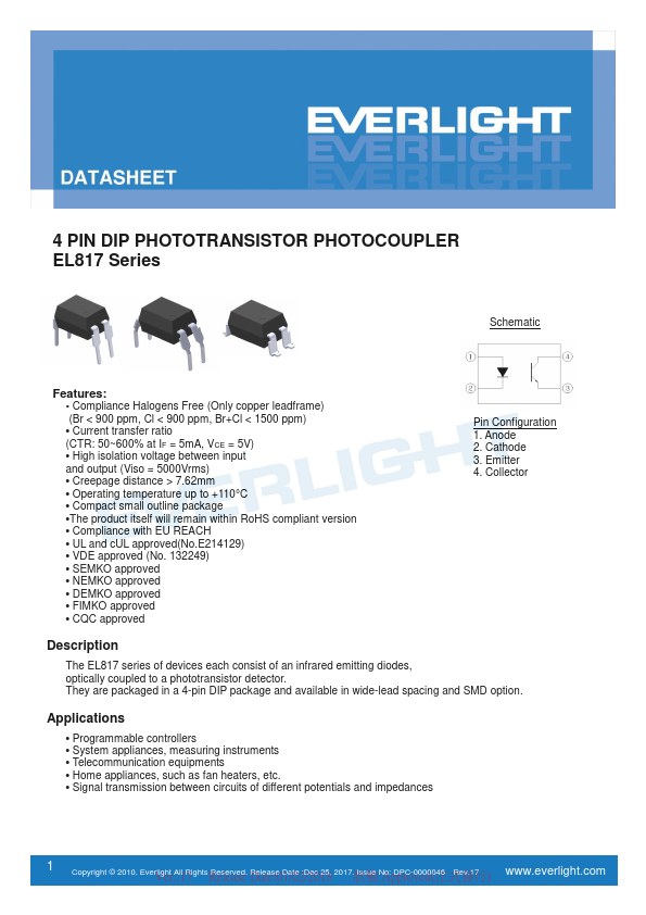 <?=EL817B-FV?> डेटा पत्रक पीडीएफ