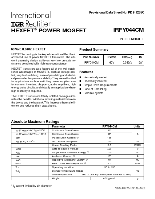 IRFY044CM International Rectifier