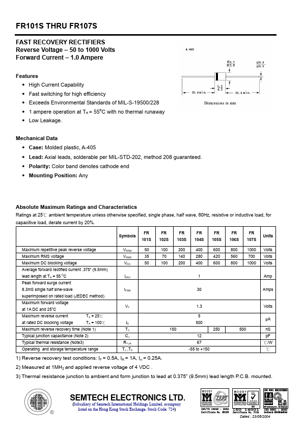 FR105S SEMTECH