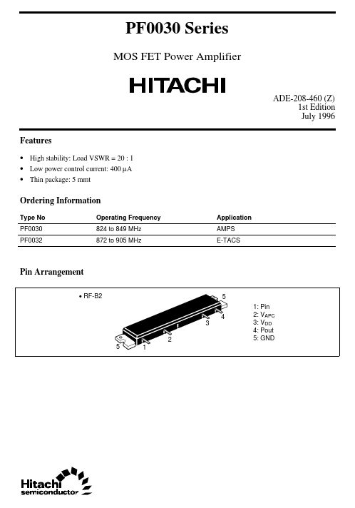 PF0032 Hitachi Semiconductor