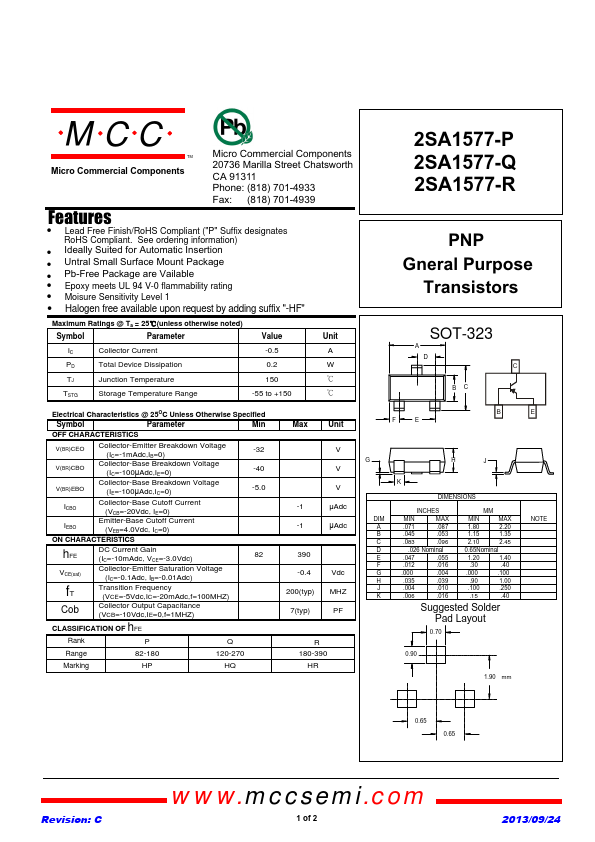 2SA1577-P MCC
