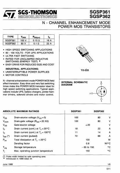 SGSP362 STMicroelectronics