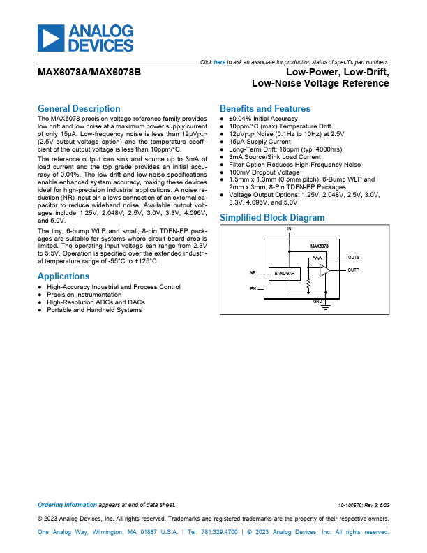MAX6078A Analog Devices