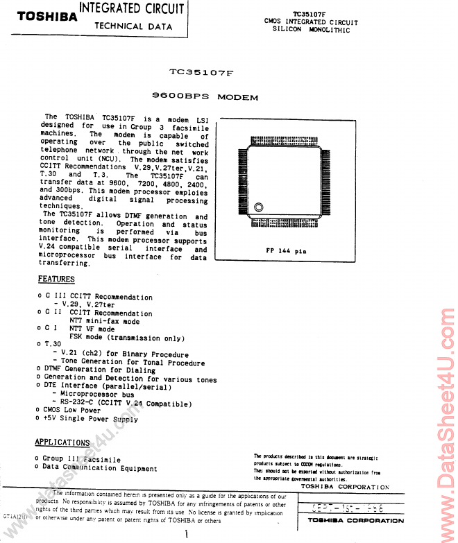 <?=TC35107F?> डेटा पत्रक पीडीएफ