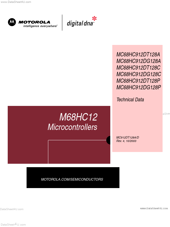 MC68HC12DG128P Motorola