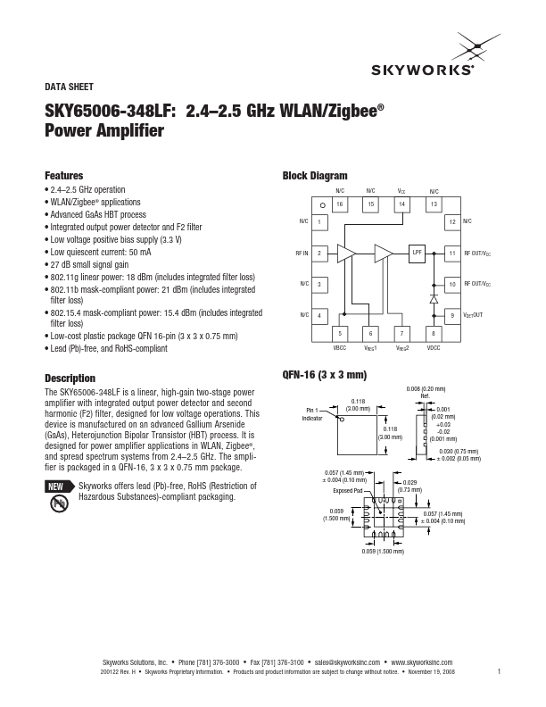 SKY65006-348LF Skyworks Solutions