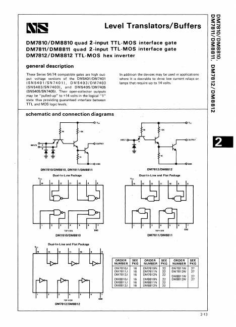 DM8812 National Semiconductor