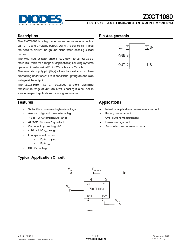 ZXCT1080 Diodes